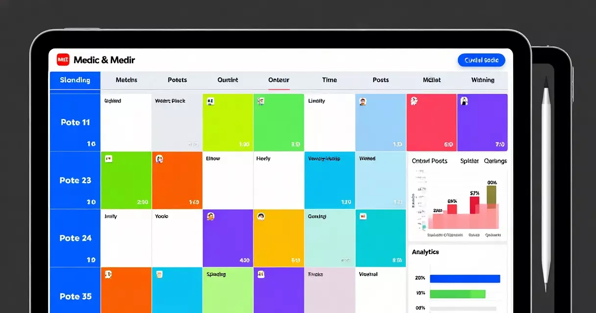 Social Media Scheduling Calendar မြန်မာ Marketing Tool