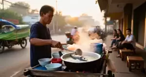 ရန်ကုန် လမ်းဘေးအစားအသောက် စတင်ခဲ့တဲ့ လှည်းတန်းမုန့်ဟင်းခါးဆိုင်ရဲ့ နောက်ခံအကြောင်း