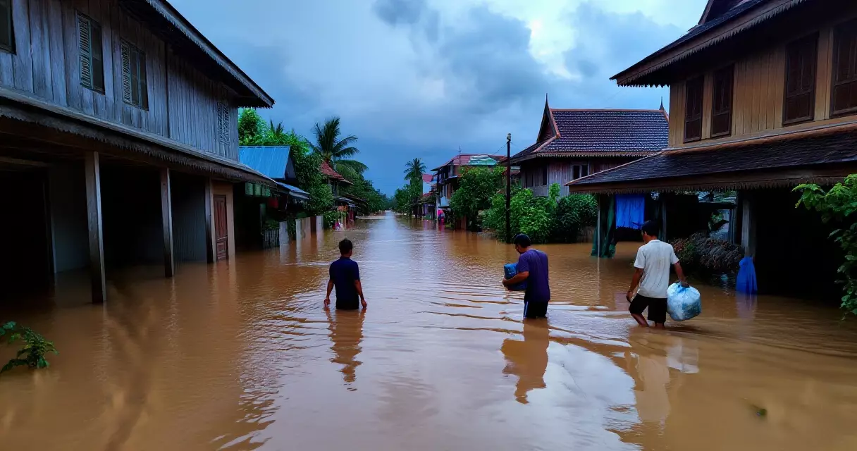 ဘားဂိုမြို့ ရပ်ကွက်တွင် ရေနစ်မြုပ်မှု မြင်ကွင်း ၂၀၂၆