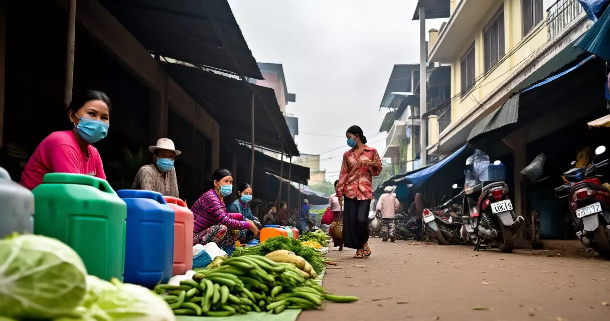 ရန်ကုန် ရပ်ကွက်ဈေးတွင် ရောင်းဝယ်ဖောက်သည်ပြုနေသော မြင်ကွင်း
