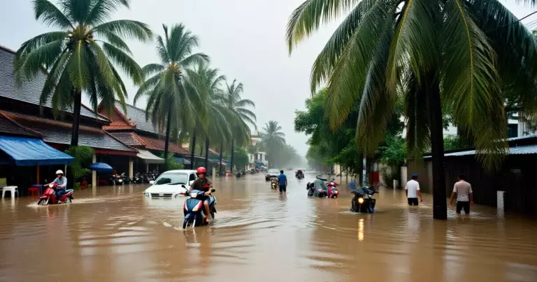 မိုးသည်းထန်စွာရွာသွန်း — ရန်ကုန် မြို့နယ် ၉ ခုကျော် ရေလျှံ၊ စက်ရုံများ ယာယီပိတ်