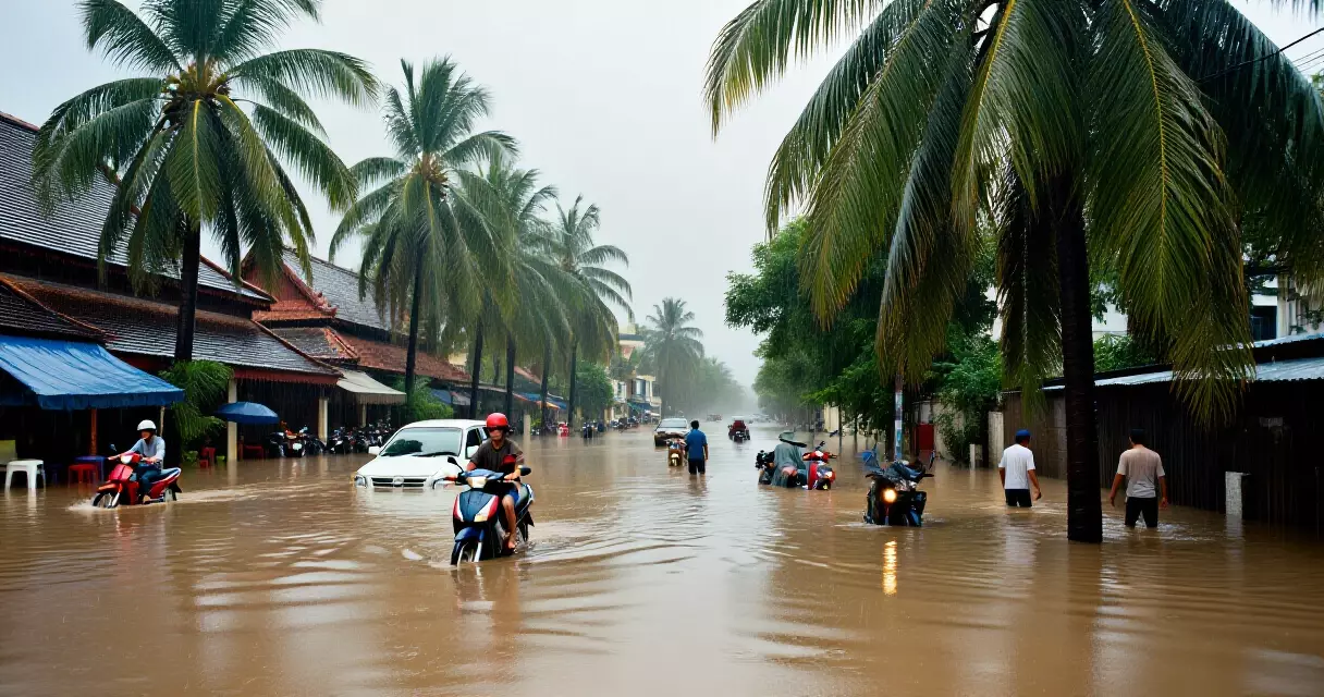 မိုးသည်းထန်စွာရွာသွန်း — ရန်ကုန် မြို့နယ် ၉ ခုကျော် ရေလျှံ၊ စက်ရုံများ ယာယီပိတ်