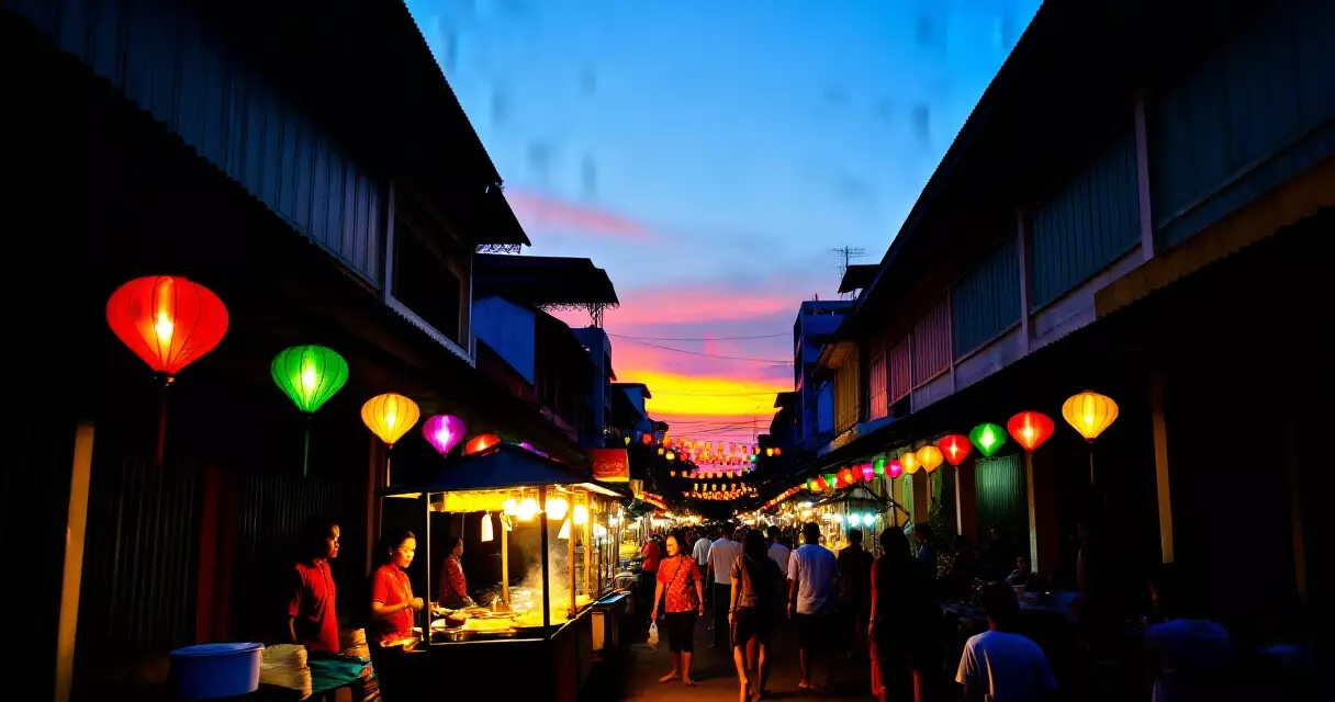 ရန်ကုန် Chinatown ညဈေးတွင် အစားအသောက်ဆိုင်များနှင့် လူစုလူဝေးမြင်ကွင်း