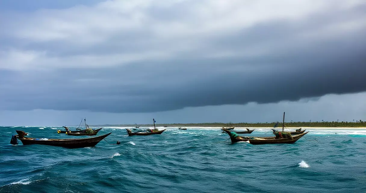 မြန်မာ့ ကမ်းရိုးတန်းတွင် မုတ်သုံကာလ ပင်လယ်လှိုင်းများကြားမှ ငါးဖမ်းသင်္ဘောများ