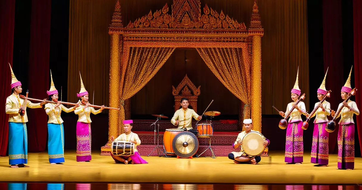မြန်မာ့ ရိုးရာ ဂီတ သမားများ ရှမ်းဝိုင်း တူရိယာဖြင့် ကဏ္ဍပြ