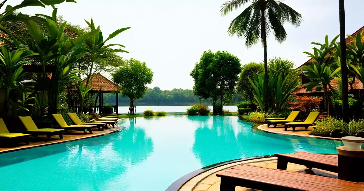 Inya Lake Hotel ရေကူးကန် နှင့် အပူပိုင်းဇုံ ဥယျာဉ် မြင်ကွင်း