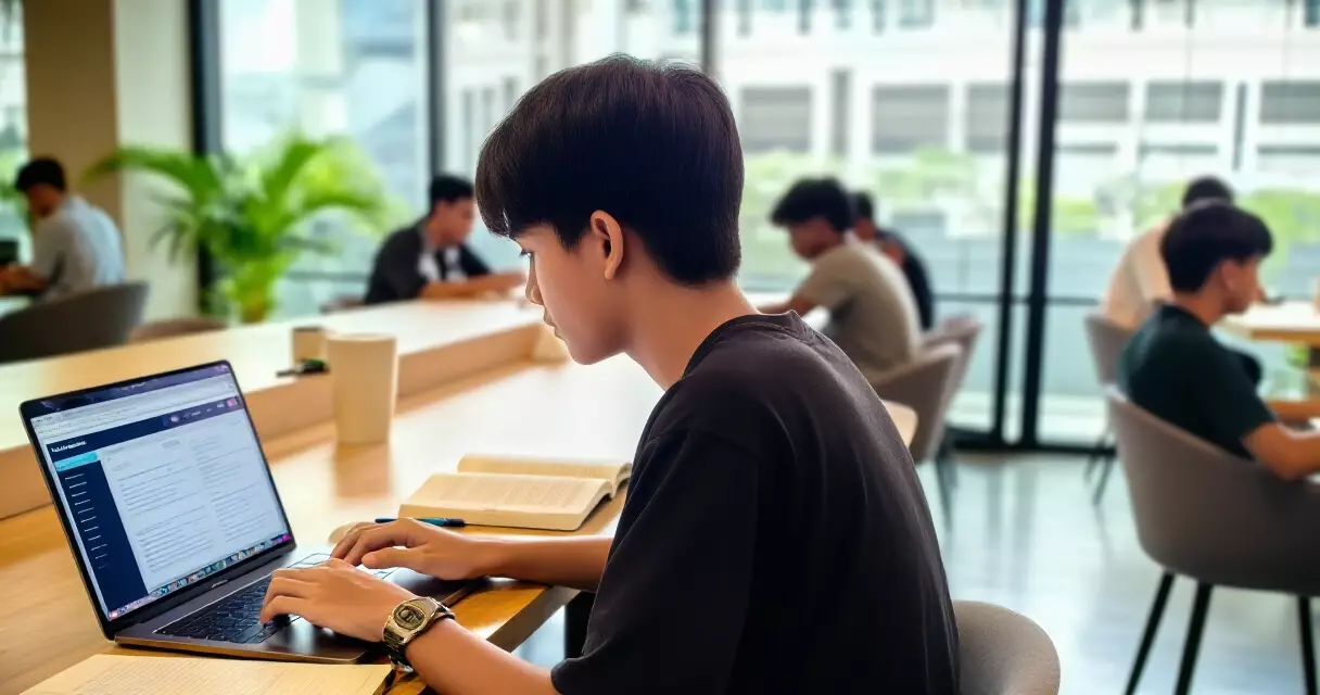 ရန်ကုန် coworking space တွင် digital marketing သင်ယူနေသူ