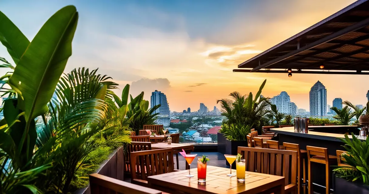 ရန်ကုန် rooftop bar sunset ညနေ ၂၀၂၆