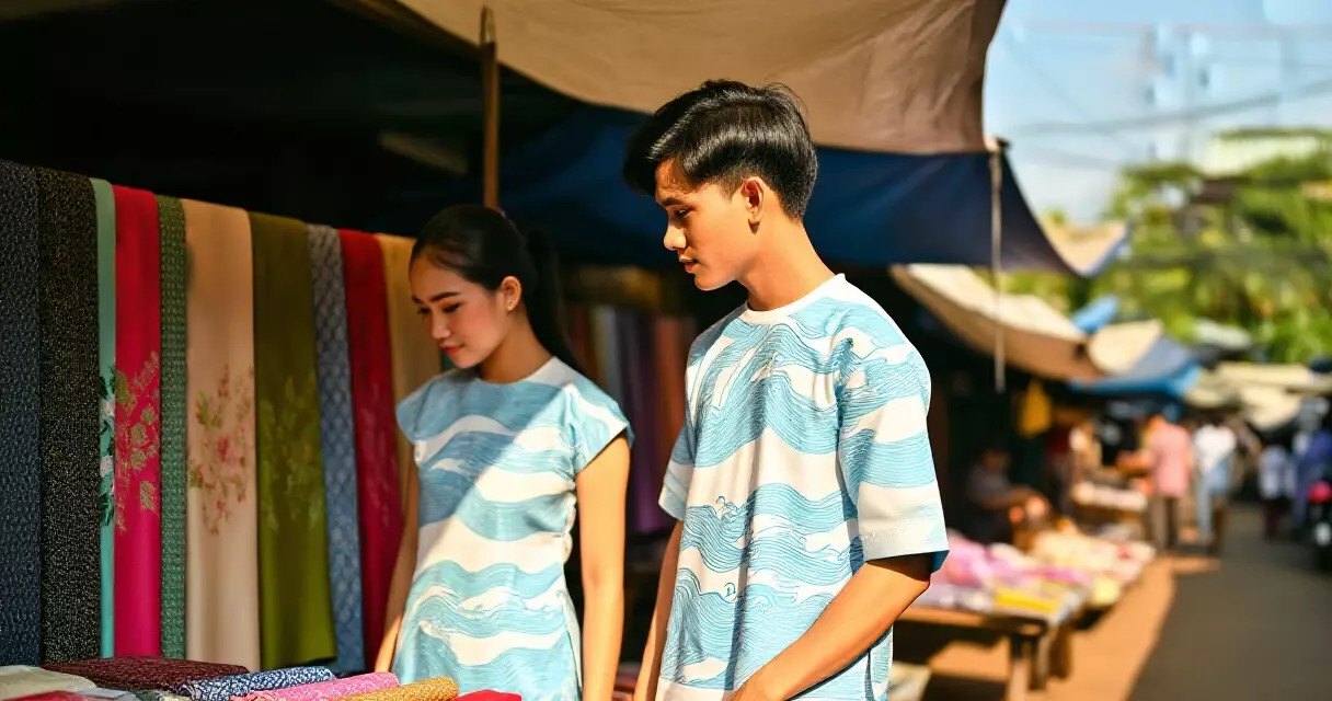 ရန်ကုန် Wave Wear ဝတ်ဆင်မှု ဈေးကွက်တွင် လူငယ်များ